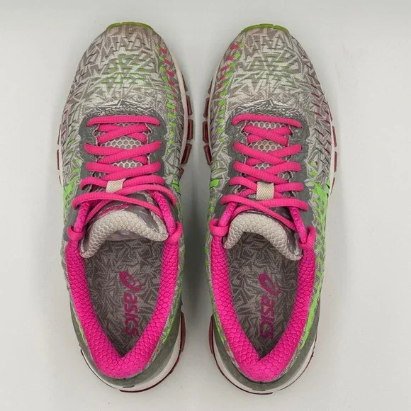 ASICS Gel Quantum 360‎ Women's Running Shoes Gray Pink Neon Size 8 - Picture 5 of 11